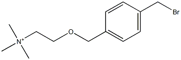 2-[p-(Bromomethyl)benzoxy]-N,N,N-trimethylethanaminium Struktur