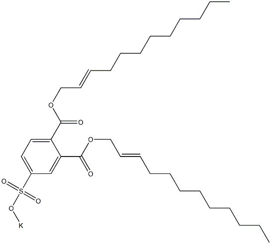 4-(Potassiosulfo)phthalic acid di(2-dodecenyl) ester Structure