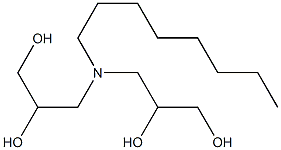 3,3'-(Octylimino)bis(propane-1,2-diol) Structure