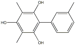 4,6-Dimethyl-2-(3-methylphenyl)benzene-1,3,5-triol Struktur