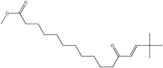 11-[(E)-4,4-ジメチル-2-ペンテノイル]ウンデカン酸メチル 化学構造式