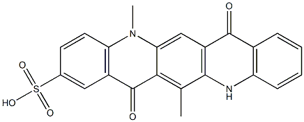 5,7,12,14-Tetrahydro-5,13-dimethyl-7,14-dioxoquino[2,3-b]acridine-2-sulfonic acid Structure