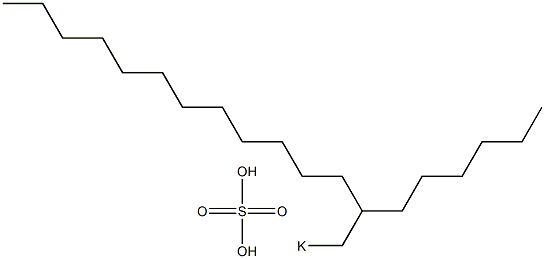 Sulfuric acid 2-hexyltetradecyl=potassium salt