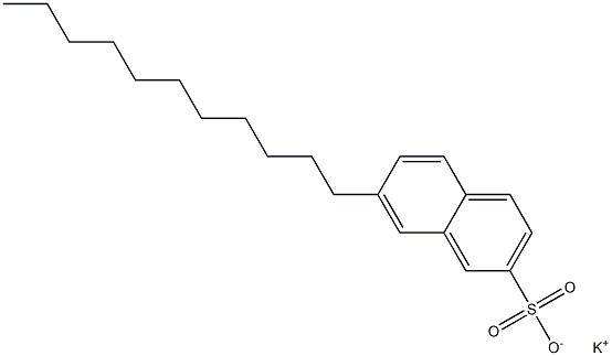 7-ウンデシル-2-ナフタレンスルホン酸カリウム 化学構造式