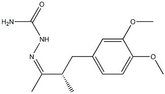 [S,(+)]-4-(3,4-Dimethoxyphenyl)-3-methyl-2-butanonesemicarbazone Structure