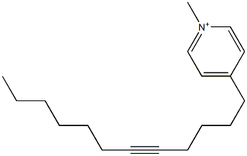 1-Methyl-4-(5-dodecynyl)pyridinium Structure