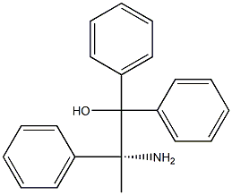 [R,(-)]-2-アミノ-1,1,2-トリフェニル-1-プロパノール 化学構造式