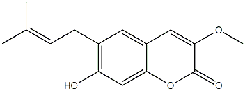 3-Methoxy-6-(3-methyl-2-butenyl)-7-hydroxy-2H-1-benzopyran-2-one