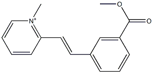 2-[3-(Methoxycarbonyl)styryl]-1-methylpyridinium Struktur