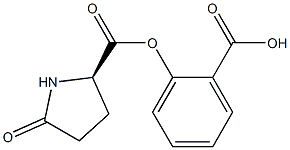 (R)-5-Oxo-2-pyrrolidinecarboxylic acid 2-carboxyphenyl ester Structure