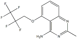 5-(2,2,3,3,3-ペンタフルオロプロポキシ)-2-メチルキナゾリン-4-アミン 化学構造式