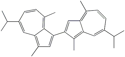 2-(1,4-Dimethyl-7-isopropylazulen-3-yl)-1,4-dimethyl-7-isopropylazulene Struktur