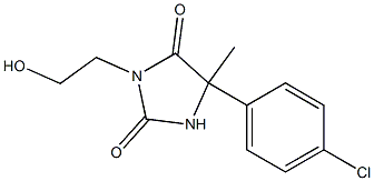 5-(p-Chlorophenyl)-3-(2-hydroxyethyl)-5-methylhydantoin Struktur