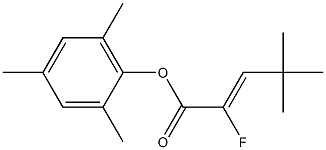 (Z)-2-Fluoro-4,4-dimethyl-2-pentenoic acid 2,4,6-trimethylphenyl ester Structure