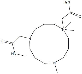 N,N,N',N'-Tetramethyl-1,5,9-triazacyclododecane-1,5-di(acetamide) Structure