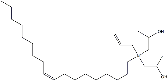 (Z)-N,N-Bis(2-hydroxypropyl)-N-(2-propenyl)-9-octadecen-1-aminium Structure