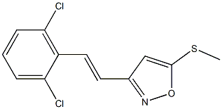 3-[(E)-2-[2,6-Dichlorophenyl]vinyl]-5-(methylthio)isoxazole Structure