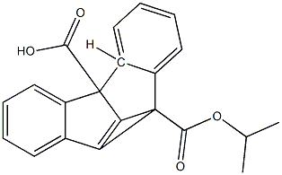 4b,8b,8c,8e-Tetrahydrodibenzo[a,f]cyclopropa[cd]pentalene-8b,8e-dicarboxylic acid 8e-isopropyl ester Structure