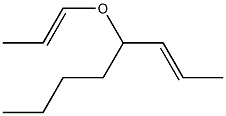 (E)-4-[(E)-1-プロペニルオキシ]-2-オクテン 化学構造式