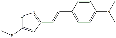 3-[(E)-2-[4-(Dimethylamino)phenyl]vinyl]-5-(methylthio)isoxazole Struktur