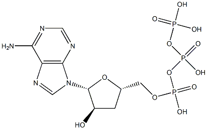 3'-Deoxyadenosine-5'-triphosphoric acid Struktur