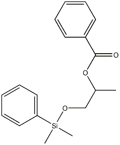 Benzoic acid 1-(dimethylphenylsilyloxymethyl)ethyl ester Struktur