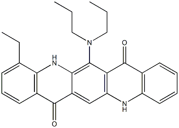 6-(Dipropylamino)-4-ethyl-5,12-dihydroquino[2,3-b]acridine-7,14-dione