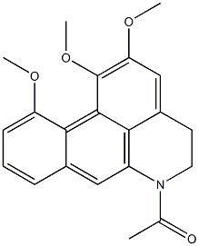 6-Acetyl-1,2,11-trimethoxy-5,6-dihydro-4H-dibenzo[de,g]quinoline 结构式