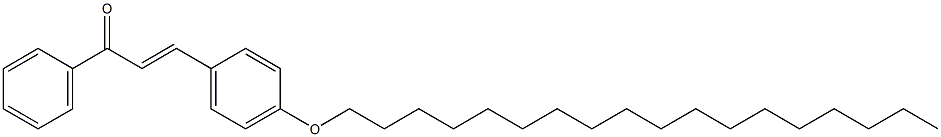 (E)-α-(4-オクタデシルオキシベンジリデン)アセトフェノン 化学構造式