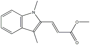 (E)-3-(1,3-ジメチル-1H-インドール-2-イル)アクリル酸メチル 化学構造式