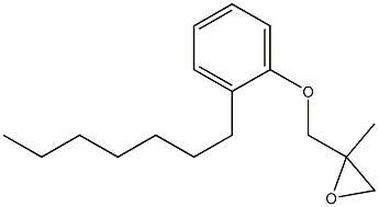 2-Heptylphenyl 2-methylglycidyl ether Structure