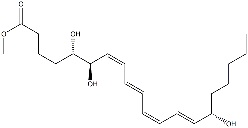 (7Z,9E,11Z,13E,5S,6R,15S)-5,6,15-Trihydroxy-7,9,11,13-icosatetraenoic acid methyl ester Struktur