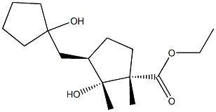 (1S,2R,3R)-2-Hydroxy-3-[(1-hydroxycyclopentyl)methyl]-1,2-dimethylcyclopentane-1-carboxylic acid ethyl ester 结构式