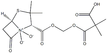 (Penicillanic acid 4,4-dioxide)(2-carboxy-2-methylpropionyl)oxymethyl ester Struktur