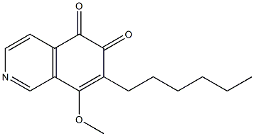 7-Hexyl-8-methoxyisoquinoline-5,6-dione 结构式