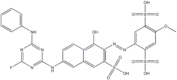 2-[[6-[[4-Fluoro-6-(phenylamino)-1,3,5-triazin-2-yl]amino]-1-hydroxy-3-sulfo-2-naphthalenyl]azo]-5-methoxy-1,4-benzenedisulfonic acid
