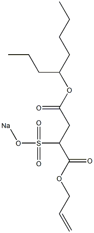2-(Sodiosulfo)succinic acid 4-octyl 1-(2-propenyl) ester Structure