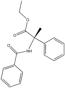 (2S)-2-Phenyl-2-(benzoylamino)propionic acid ethyl ester 结构式