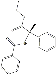 (2S)-2-Phenyl-2-(benzoylamino)propionic acid ethyl ester,,结构式