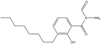 3-Octylsalicylic acid N-formyl hydrazide Structure