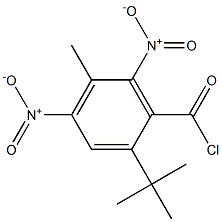 2-tert-ブチル-5-メチル-4,6-ジニトロベンゼンカルボニルクロリド 化学構造式