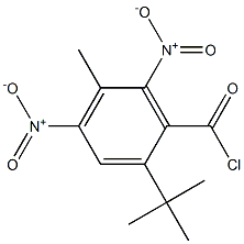 2-tert-Butyl-5-methyl-4,6-dinitrobenzenecarbonyl chloride Structure