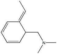 (1E)-2-[(ジメチルアミノ)メチル]-1-エチリデン-3,5-シクロヘキサジエン 化学構造式