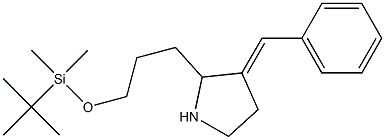 2-[3-[(tert-ブチルジメチルシリル)オキシ]プロピル]-3-ベンジリデンピロリジン 化学構造式