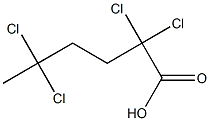 2,2,5,5-Tetrachlorohexanoic acid Structure