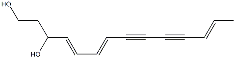(2E,8E,10E)-2,8,10-Tetradecatriene-4,6-diyne-12,14-diol Struktur