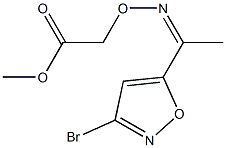 [[(Z)-1-(3-Bromoisoxazol-5-yl)ethylidene]aminooxy]acetic acid methyl ester Structure