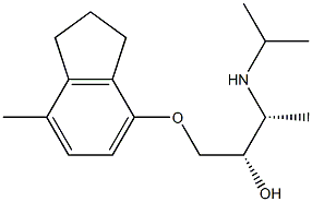(2S,3R)-1-[[(2,3-Dihydro-7-methyl-1H-inden)-4-yl]oxy]-3-[(1-methylethyl)amino]-2-butanol 结构式