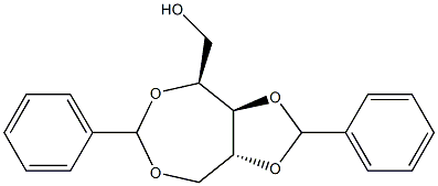 2-O,5-O:3-O,4-O-ジベンジリデン-D-キシリトール 化学構造式