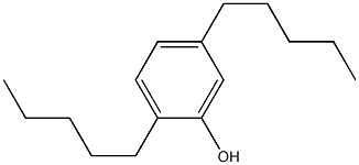2,5-ジペンチルフェノール 化学構造式